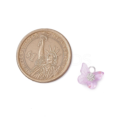 Electroplate Glass Beads Charms PALLOY-JF03107-02-1