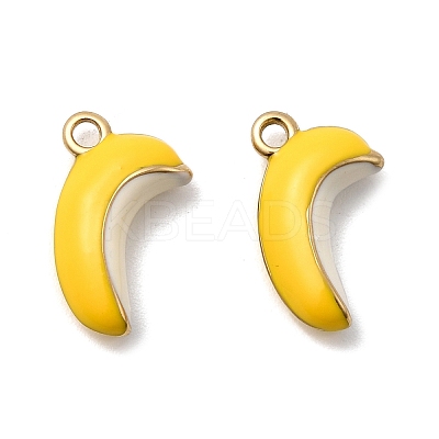 304 Stainless Steel Enamel Pendants STAS-A127-01G-1