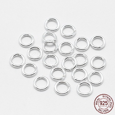 925 Sterling Silver Soldered Closed Jump Rings STER-F032-08S-0.7x4-1