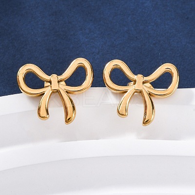 304 Stainless Steel Stud Earrings for Women LS-EJEW-K306-17G-1