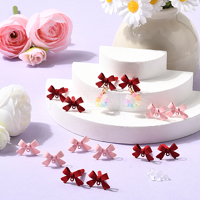 32Pcs 2 Colors Alloy Stud Earring Findings FIND-BBC0004-33-1