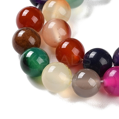 Natural Striped Agate/Banded Agate Beads Strands G-Z060-A01-B07-1