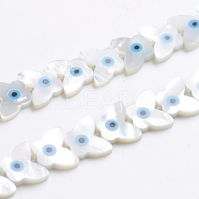 Natural White Shell Mother of Pearl Shell Beads SSHEL-L017-009-1