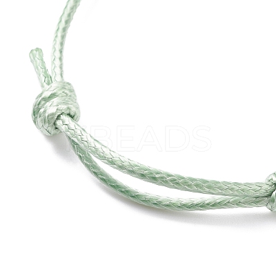Natural Green Aventurine Heart Braided Cord Bracelet BJEW-JB07685-03-1
