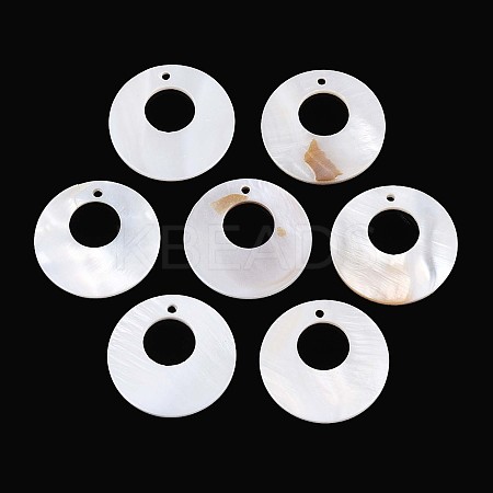Natural Freshwater Shell Pendants SHEL-T020-45B-1