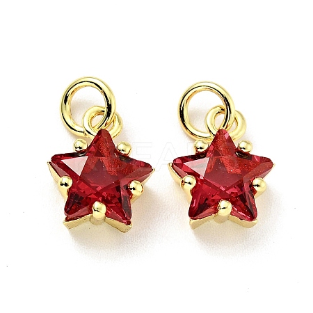 Eco-friendly Brass Micro Pave Cubic Zirconia Pendants KK-D080-44G-05-1