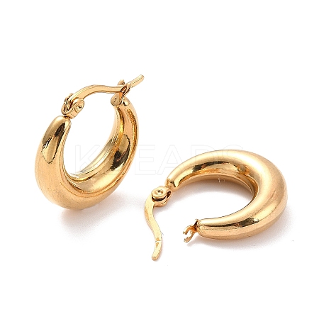 PVD Vacuum Plating 304 Stainless Steel Chunky Hoop Earrings for Women LS-EJEW-F280-06A-G-1