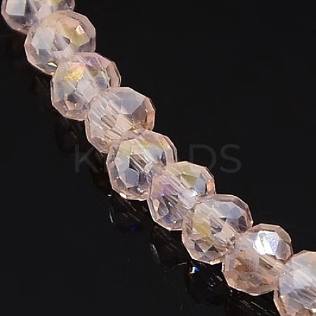 Electroplate Glass Beads Strands EGLA-D020-4x3mm-69-1