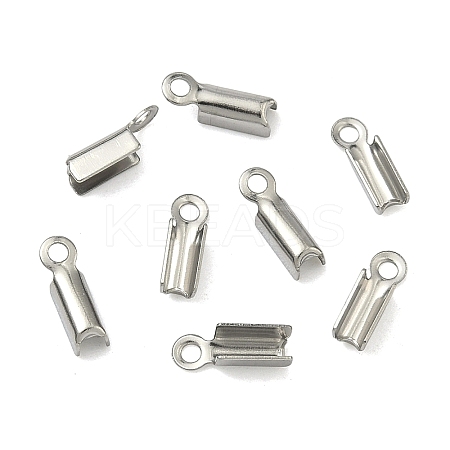 Tarnish Resistant 304 Stainless Steel Folding Crimp Ends STAS-R063-28-1