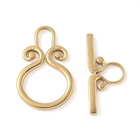 304 Stainless Steel Toggle Clasps STAS-H483-44G-1