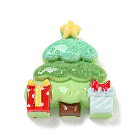 Christmas Opaque Resin Decoden Cabochons RESI-U006-05E-1
