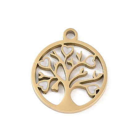 304 Stainless Steel Enamel Pendants STAS-I325-060G-1