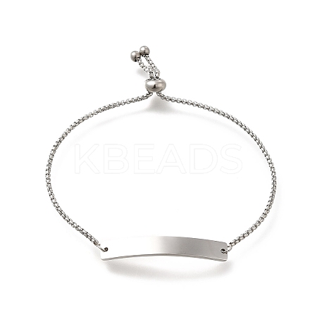 Non-Tarnish 304 Stainless Steel Box Chain Slider Bracelets LS-BJEW-M233-02P-1