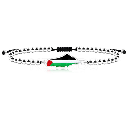 Palestine Map 304 Stainless Steel Enamel Link Bracelets FS-WGEA228-05-1