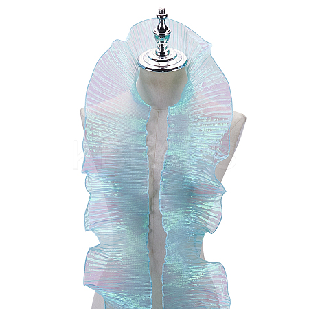 10M Iridescent Organza Pleated Lace Ribbon OCOR-HY0002-34D-1