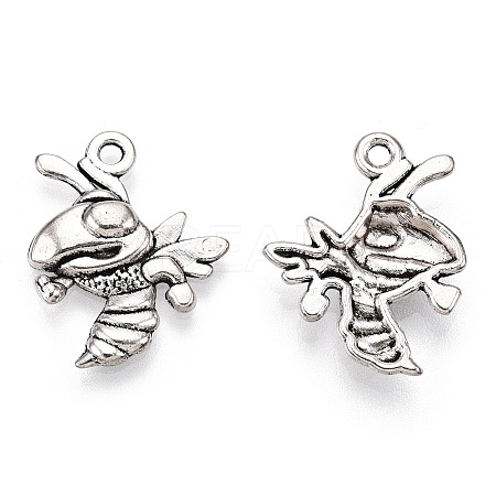 Tibetan Style Alloy Bee Pendants LS-TIBE-Q037-029-RS-1