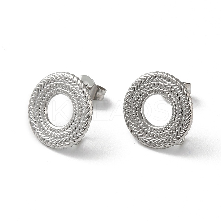Non-Tarnish 304 Stainless Stud Earring Findings STAS-M314-01F-P-1