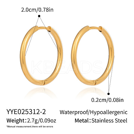 304 Stainless Steel Huggie Hoop Earrings for Women GR9460-2-1