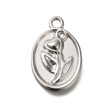 304 Stainless Steel Pendant Rhinestone Settings STAS-H225-04P-1