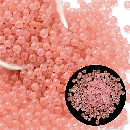 Luminous Glow in the Dark Transparent Glass Round Beads GLAA-F124-B04-1