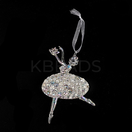 Christmas Transparent Acrylic Ballet Big Pendant Decorations LS-HJEW-F017-04-1