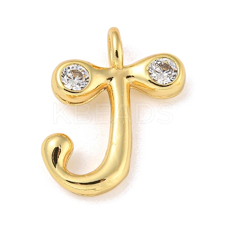 Rack Plating Brass Micro Pave Cubic Zirconia Pendants KK-A200-24G-J-1