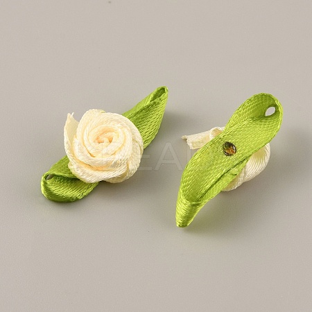 Polyester Rose Ornaments DIY-WH0308-242J-1