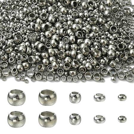 1256Pcs Stainless Steel Crimp Beads STAS-CJ0002-89-1