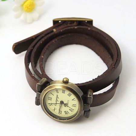 Fashion Triple Wrap Leather Watch Bracelets WACH-G009-06-1