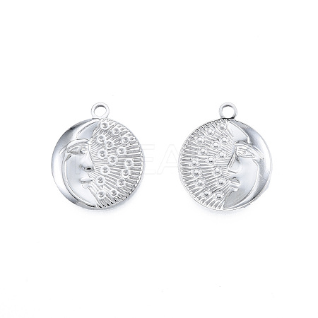 Non-Tarnish 201 Stainless Steel Pendants STAS-N098-234P-1