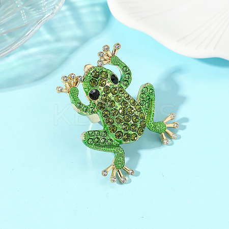 Alloy Rhinestone Finger Rings WGEA628-03-1