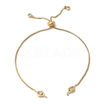 1MM Brass Box Chain Slider Bracelet Making MAK-K024-04G-1