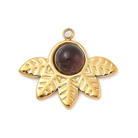 Natural Amethyst Pendants STAS-F312-01G-02-1