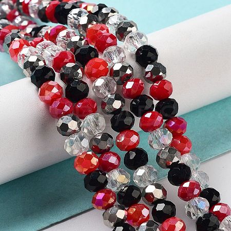 Glass Beads Strands EGLA-A034-M6mm-14-1
