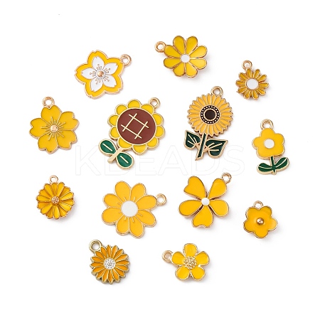 26Pcs 13 Styles Alloy Enamel Pendants ENAM-FP0002-10-1