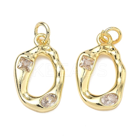 Brass Micro Pave Cubic Zirconia Pendants KK-P348-02B-G02-1