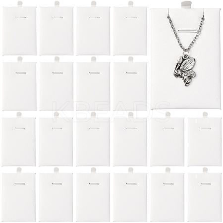 24Pcs PU Leather & Sponge Jewelry Pendant Nceklace Display Cards NDIS-SP0001-03A-02-1