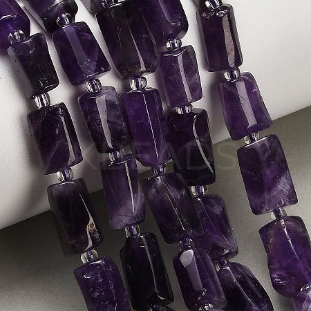 Natural Chevron Amethyst Beads Strands G-F836-B05-01-1