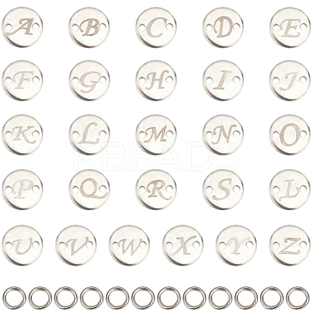 52Pcs 26 Styles 201 Stainless Steel Links STAS-SC0008-87-1