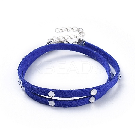 Faux Suede Cord Wrap Bracelets BJEW-JB04413-05-1
