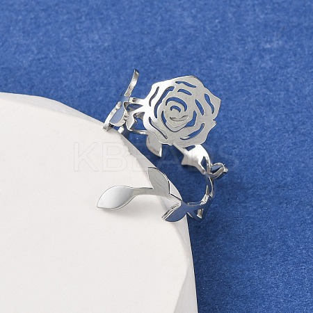 304 Stainless Steel Cuff Rings LS-RJEW-D337-03P-1