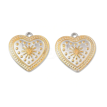 304 Stainless Steel Pendants STAS-T068-74GP-1