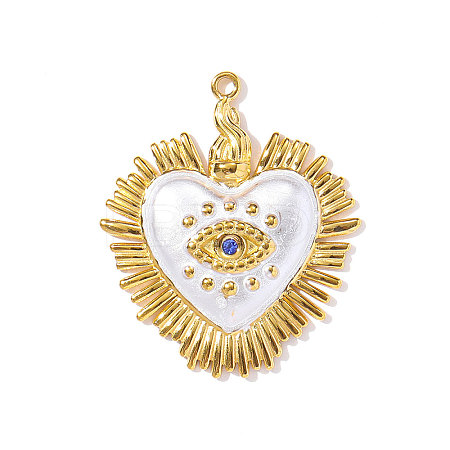 304 Stainless Steel Rhinestone Pendants STAS-OY002-51G-1