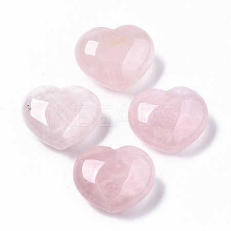 Natural Rose Quartz Heart Love Stone G-S364-062A-1