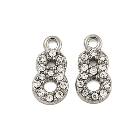 304 Stainless Steel Pendants STAS-L080-002P-08-1