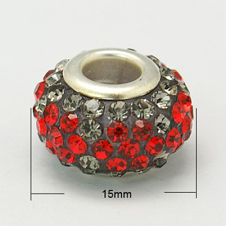 Resin Rhinestone European Beads GPDL-C004-07S-1