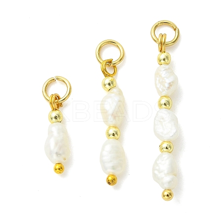 3Pcs 3 Styles Natural Baroque Keshi Pearl Pendants PALLOY-JF05533-1