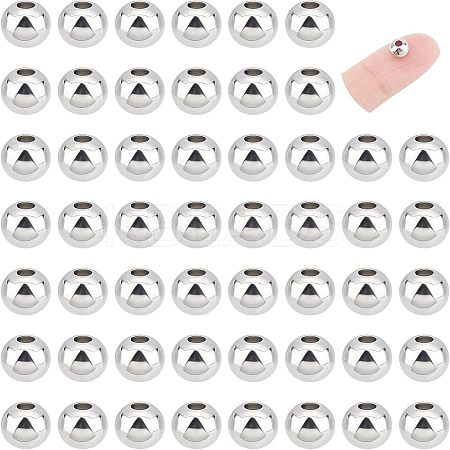 304 Stainless Steel Beads STAS-UN0001-60P-1
