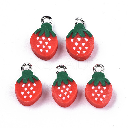 Handmade Polymer Clay Charms X-CLAY-T016-49-1