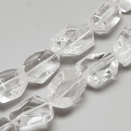 Natural Quartz Crystal Beads Strands G-R439-17D-1